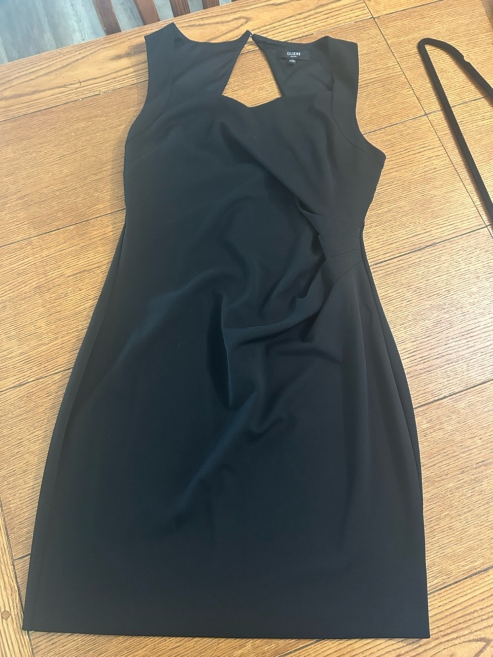 Guess Black Sleeveless Mini Dress with Front Cutout